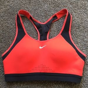 Red Nike sports bra